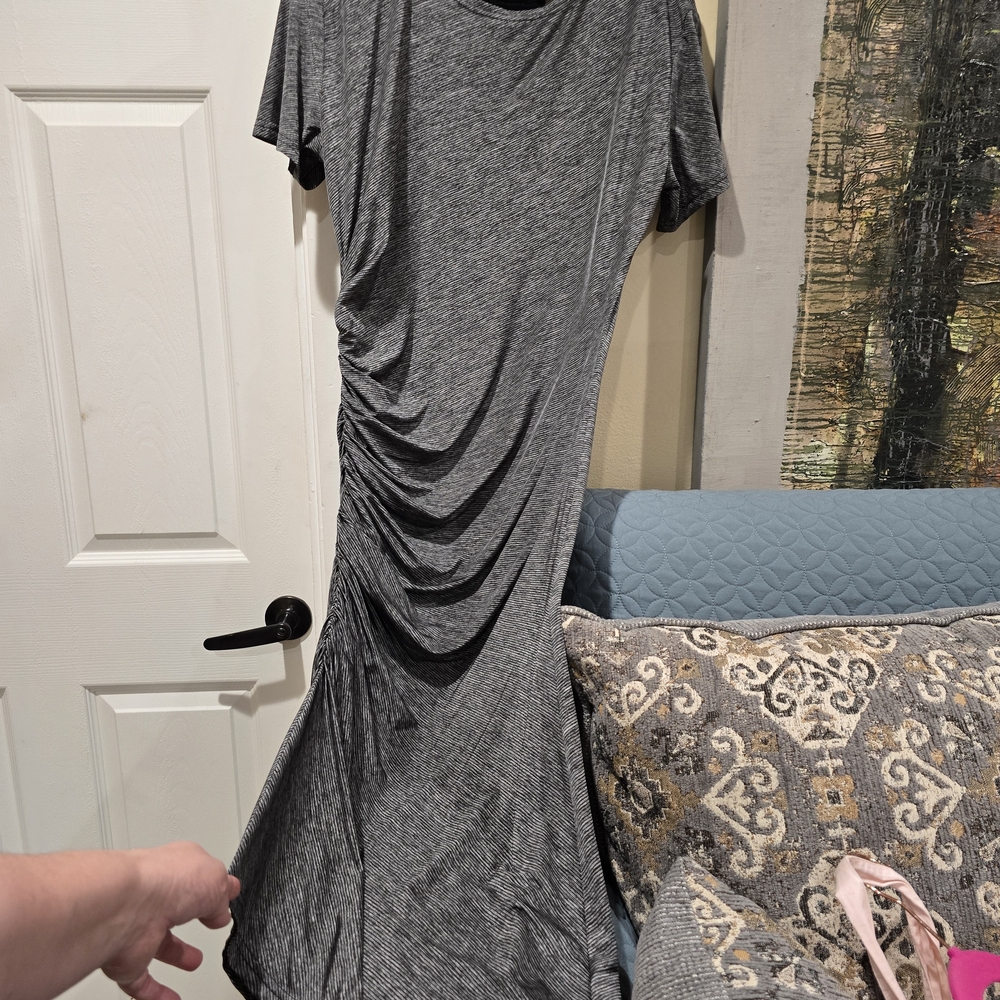 Chic Heather Gray Midi Dress